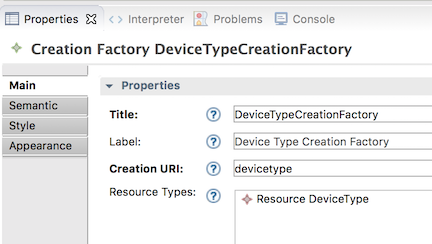 DeviceType Creation Factory